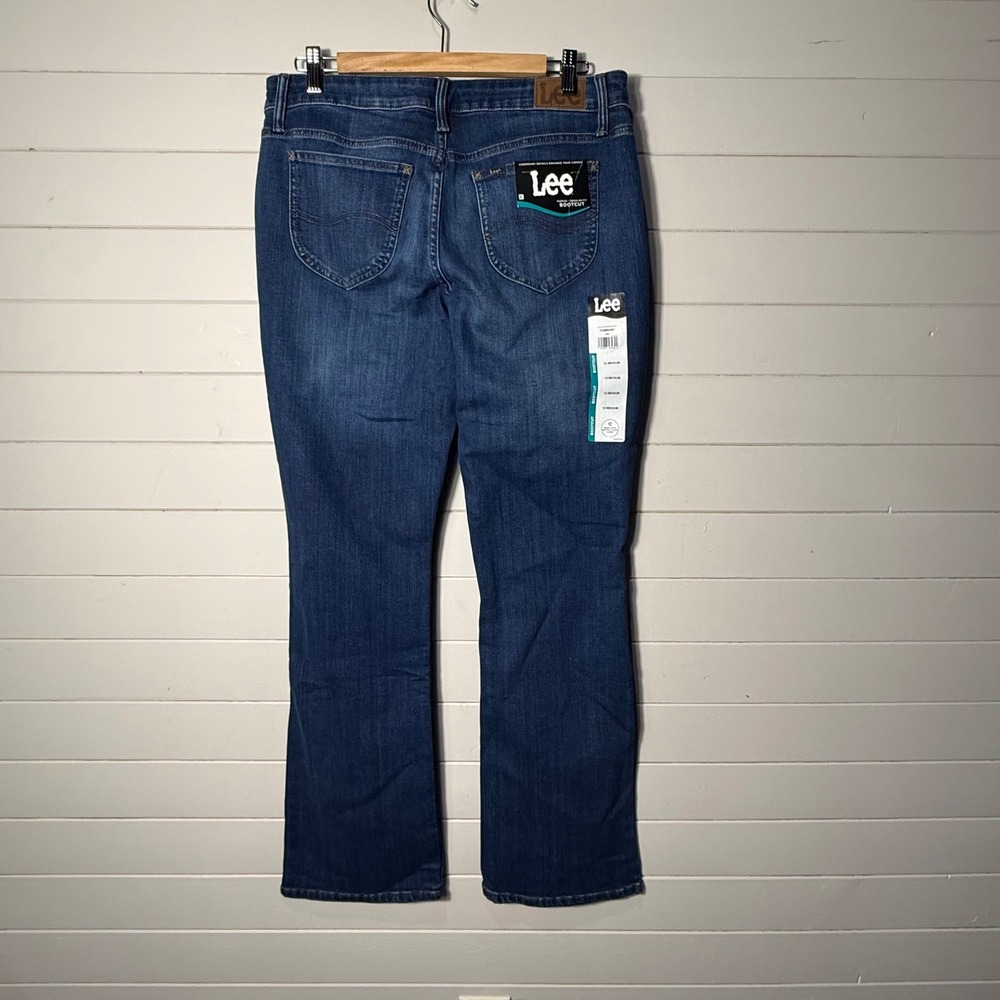 Lee Womens Midrise Regular Fit Bootcut Jeans Blue Denim Size 12 Medium NWT